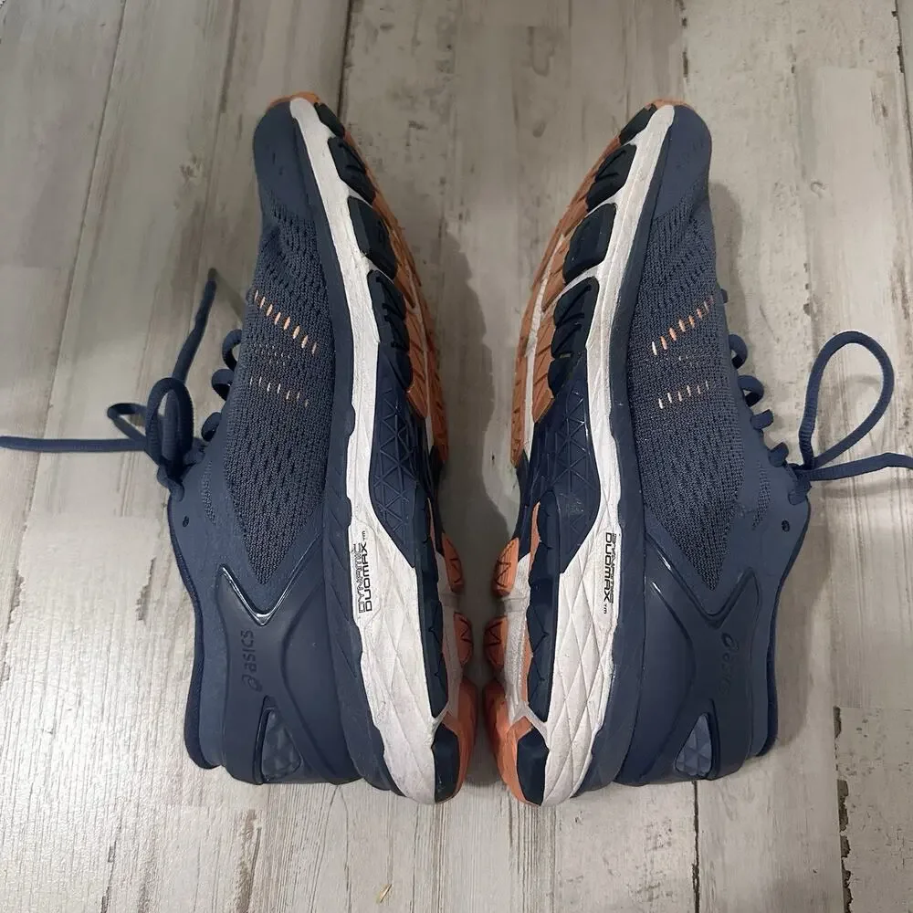 ASICS Gel Kayano 24 Womens 7.5 Smoke Blue Canteloupe Running Lace Up‎ FlyteFoam